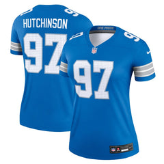 Women's Detroit Lions Aidan Hutchinson Blue Legend Jersey 