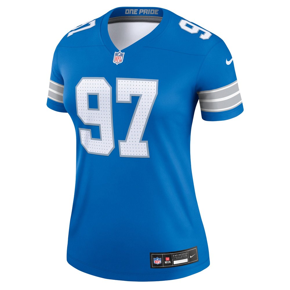 Women's Detroit Lions Aidan Hutchinson Blue Legend Jersey 