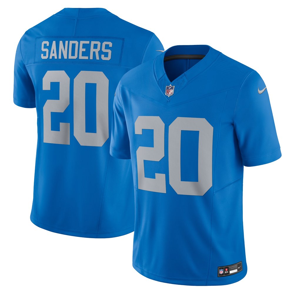 Men's Detroit Lions Barry Sanders Blue Vapor F.U.S.E. Alternate Limited Jersey 