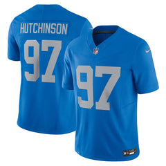Men's Detroit Lions Aidan Hutchinson Blue Vapor F.U.S.E. Alternate Limited Jersey 