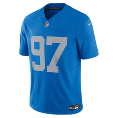 Men's Detroit Lions Aidan Hutchinson Blue Vapor F.U.S.E. Alternate Limited Jersey 