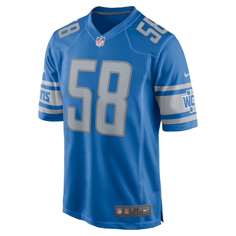 Men's Detroit Lions Penei Sewell Blue Game Jersey 