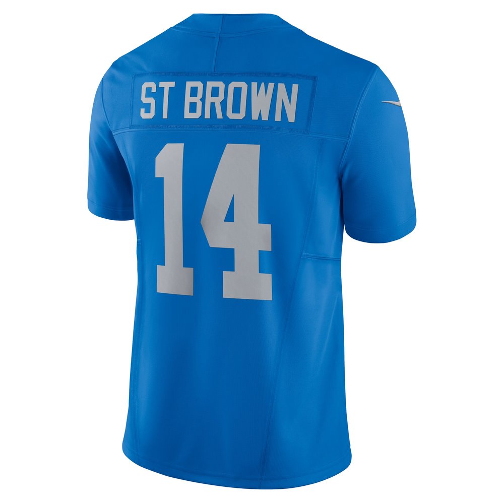 Men's Detroit Lions Amon-Ra St. Brown Blue Vapor F.U.S.E. Alternate Limited Jersey 