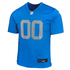 Youth Detroit Lions Blue Alternate Custom Game Jersey 