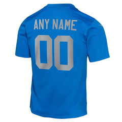 Youth Detroit Lions Blue Alternate Custom Game Jersey 