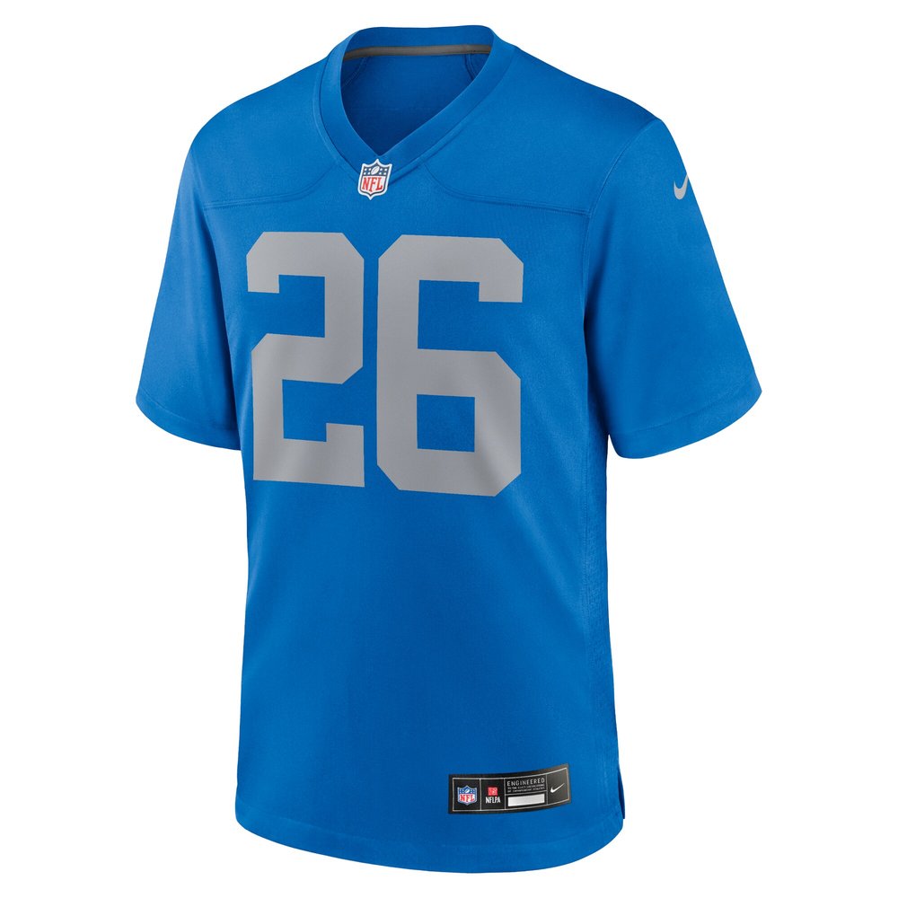 Men's Detroit Lions Jahmyr Gibbs Blue Alternate Game Jersey 