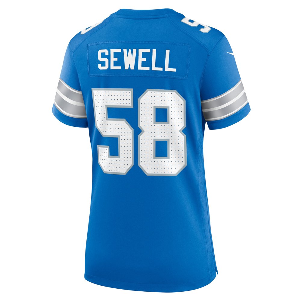 Women's Detroit Lions Penei Sewell Blue Game Jersey 