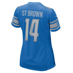 Women's Detroit Lions Amon-Ra St. Brown Blue Game Player Jersey 