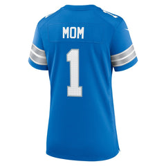 Men's Detroit Lions Number 1 Mom Blue Game Jersey 