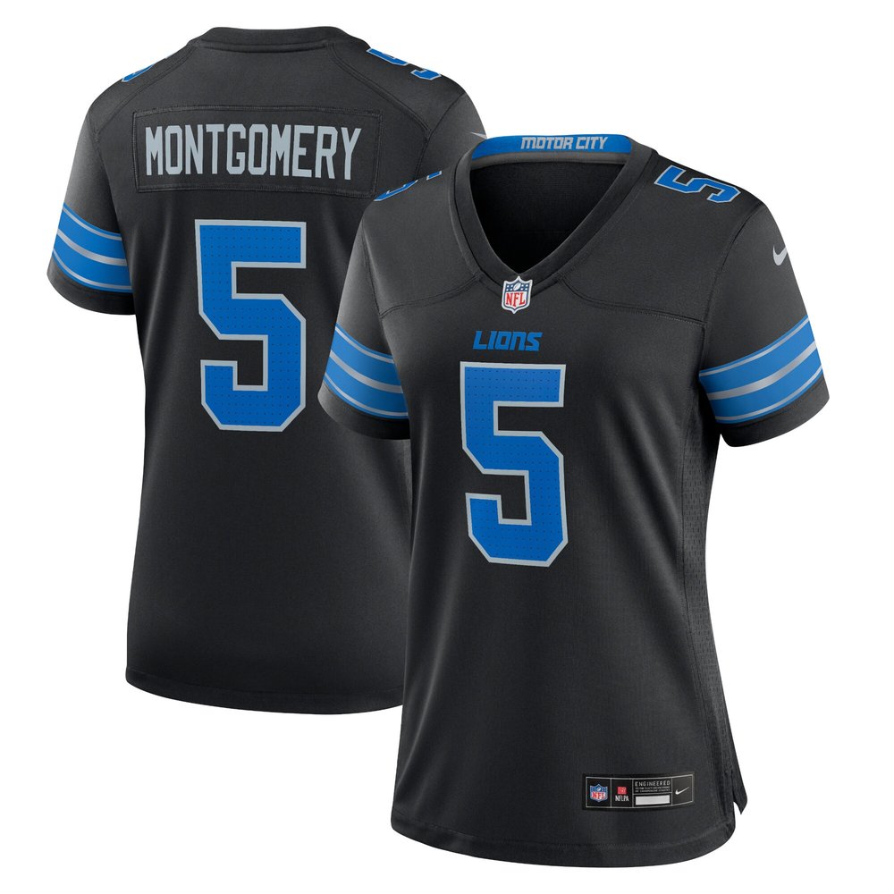 Women's Detroit Lions David Montgomery Black 2nd Alternate Game Jersey 