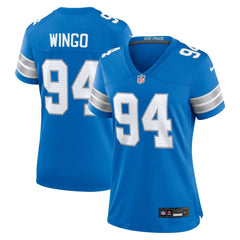 Women's Detroit Lions Mekhi Wingo Blue Team Game Jersey 