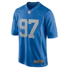 Men's Detroit Lions Aidan Hutchinson Blue Player Game Jersey 