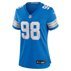Women's Detroit Lions D.J. Reader Blue Team Game Jersey 