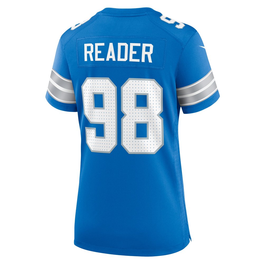 Women's Detroit Lions D.J. Reader Blue Team Game Jersey 