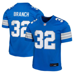 Youth Detroit Lions Brian Branch Blue Team Player Game Jersey 