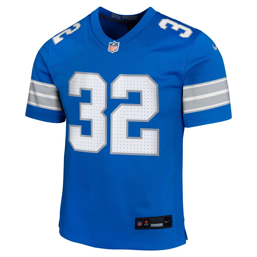 Youth Detroit Lions Brian Branch Blue Team Player Game Jersey 