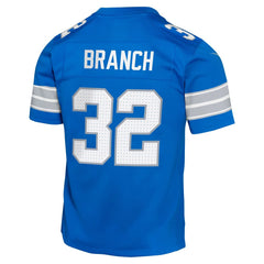Youth Detroit Lions Brian Branch Blue Team Player Game Jersey 