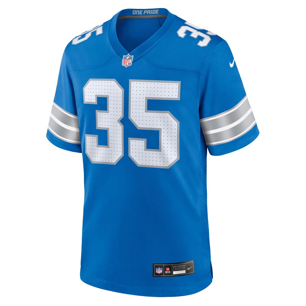 Men's Detroit Lions Chelen Garnes Blue Game Jersey 