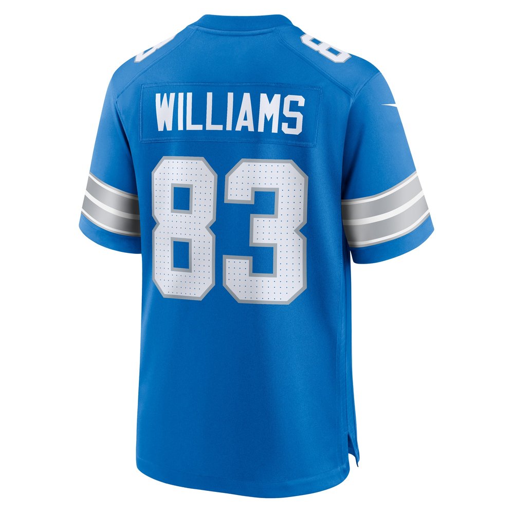 Men's Detroit Lions Isaiah Williams Blue Game Jersey 