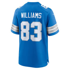 Men's Detroit Lions Isaiah Williams Blue Game Jersey 