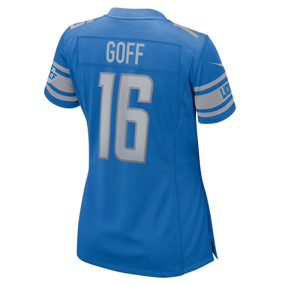 Women's Detroit Lions Jared Goff Blue Player Game Jersey 