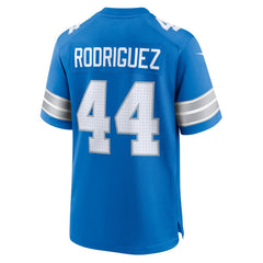 Men's Detroit Lions Malcolm Rodriguez Blue Game Jersey 