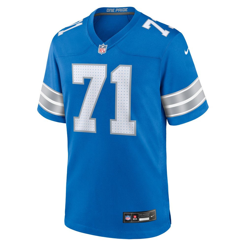 Men's Detroit Lions Kevin Zeitler Blue Game Jersey 