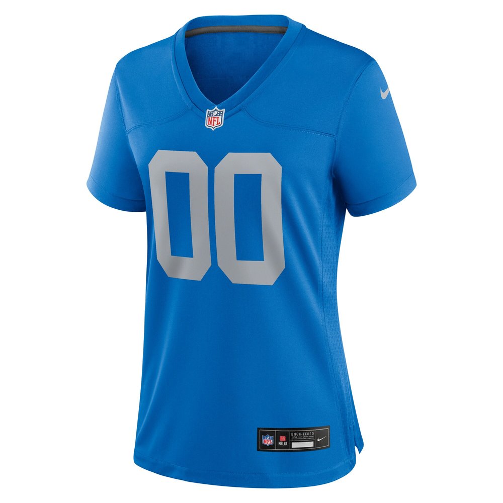 Women's Detroit Lions Blue Alternate Custom Game Jersey 
