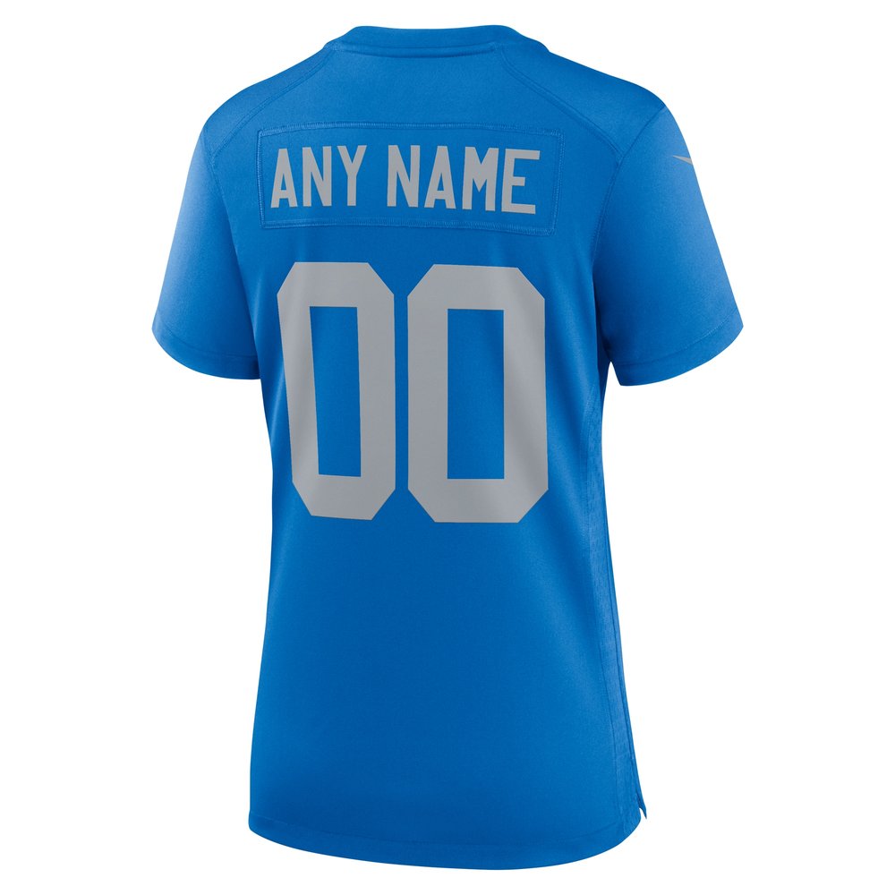 Women's Detroit Lions Blue Alternate Custom Game Jersey 