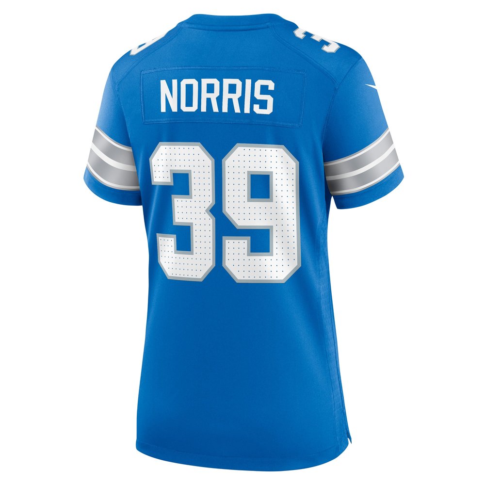 Women's Detroit Lions Morice Norris Blue Game Jersey 