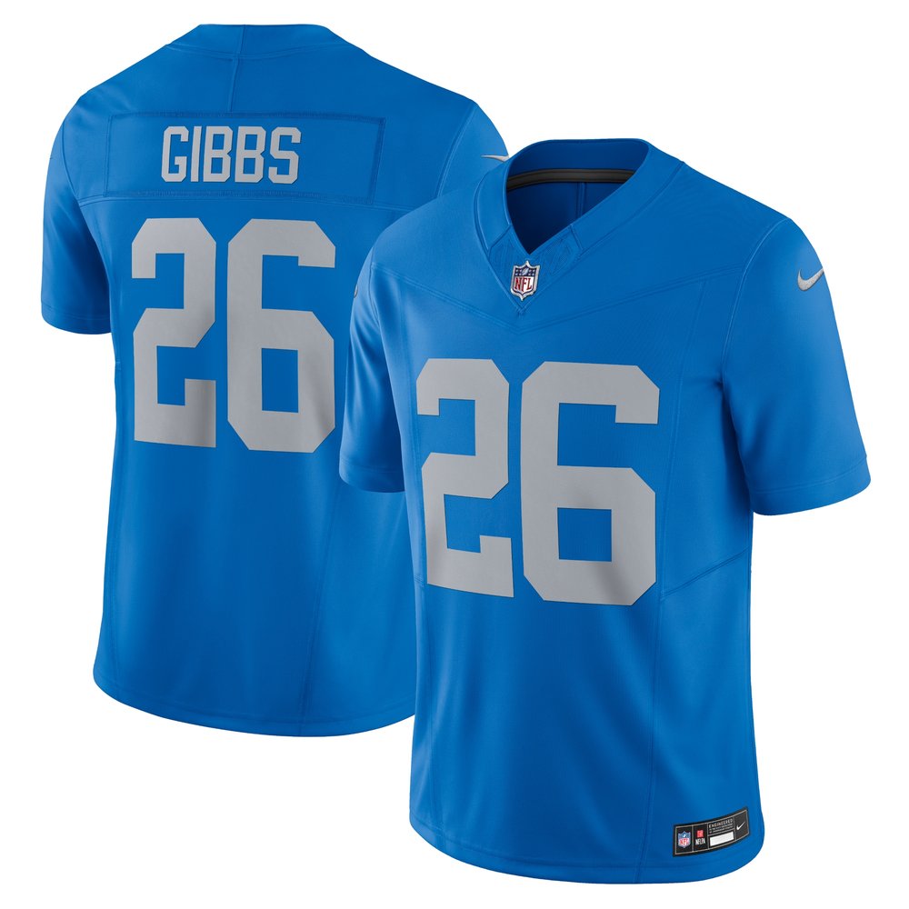 Men's Detroit Lions Jahmyr Gibbs Blue Vapor F.U.S.E. Alternate Limited Jersey 