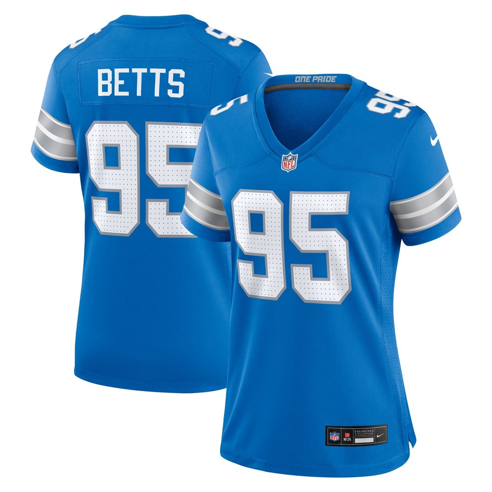 Women's Detroit Lions Mathieu Betts Blue Game Jersey 