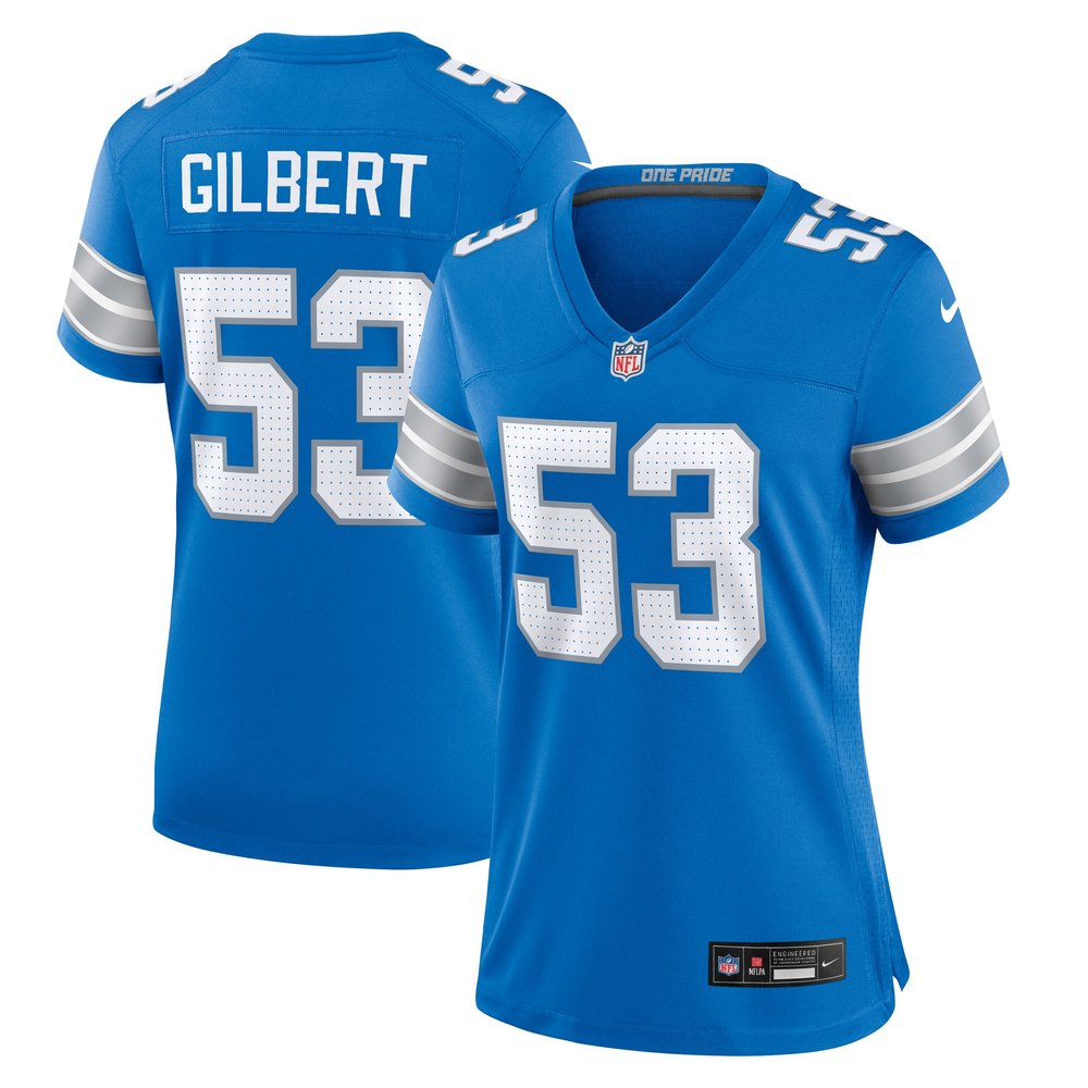 Women's Detroit Lions DaRon Gilbert Blue Game Jersey 