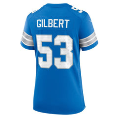 Women's Detroit Lions DaRon Gilbert Blue Game Jersey 