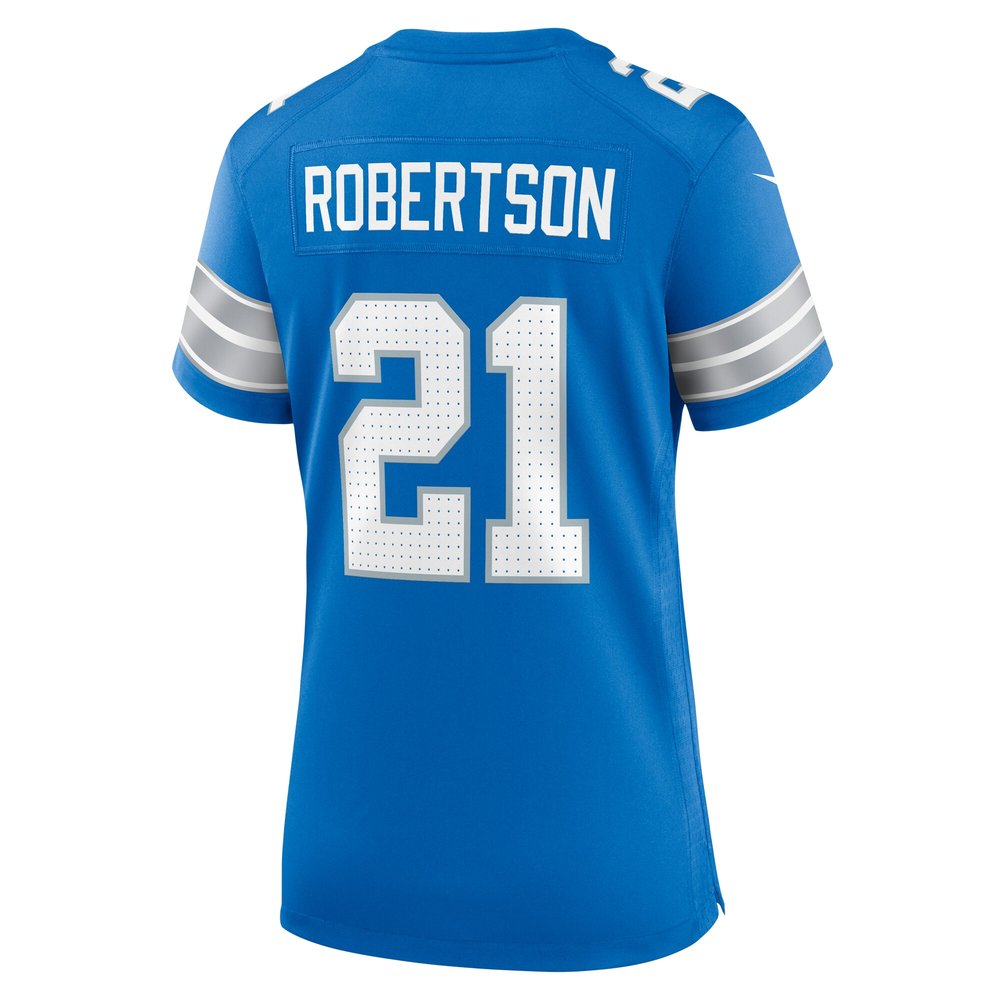 Women's Detroit Lions Amik Robertson Blue Team Game Jersey 