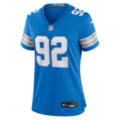 Women's Detroit Lions Marcus Davenport Blue Team Game Jersey 