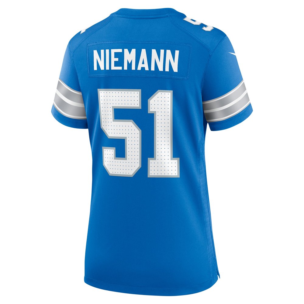 Women's Detroit Lions Ben Niemann Blue Team Game Jersey 