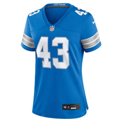 Women's Detroit Lions Jake Bates Blue Team Game Jersey 