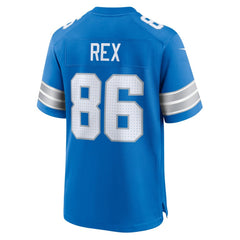 Men's Detroit Lions Isaac Rex Blue Game Jersey 