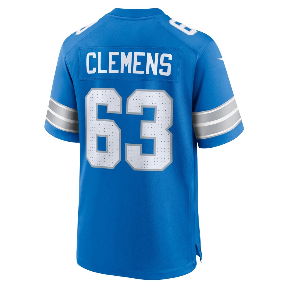 Men's Detroit Lions Duke Clemens Blue Game Jersey 