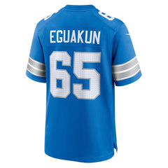 Men's Detroit Lions Kingsley Eguakun Blue Game Jersey 