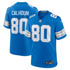 Men's Detroit Lions Jalon Calhoun Blue Game Jersey 