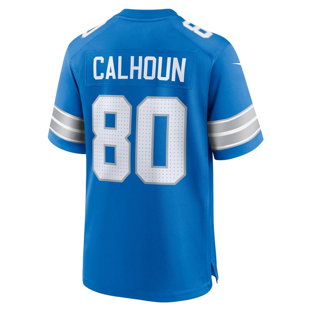 Men's Detroit Lions Jalon Calhoun Blue Game Jersey 