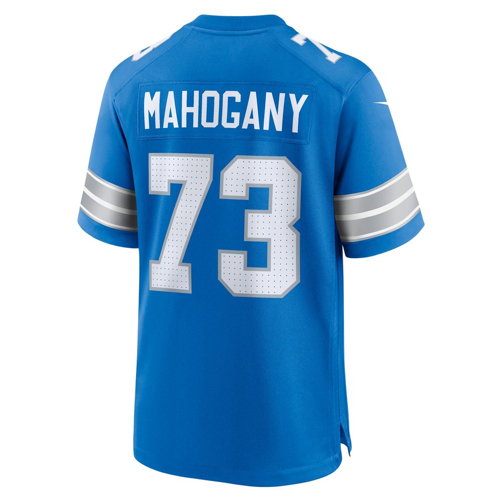 Men's Detroit Lions Christian Mahogany Blue Team Game Jersey 