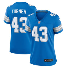 Women's Detroit Lions James Turner Blue Game Jersey 