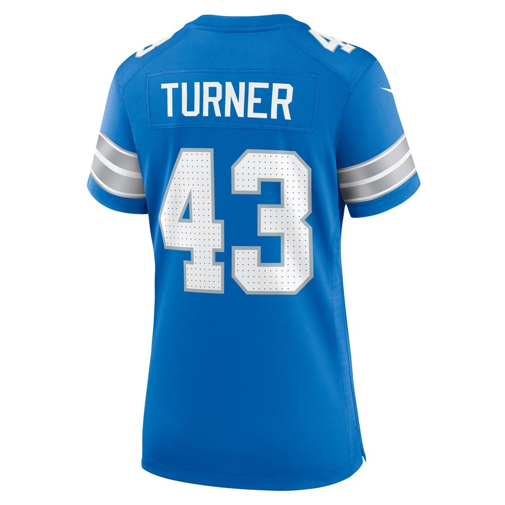Women's Detroit Lions James Turner Blue Game Jersey 
