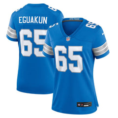Women's Detroit Lions Kingsley Eguakun Blue Game Jersey 