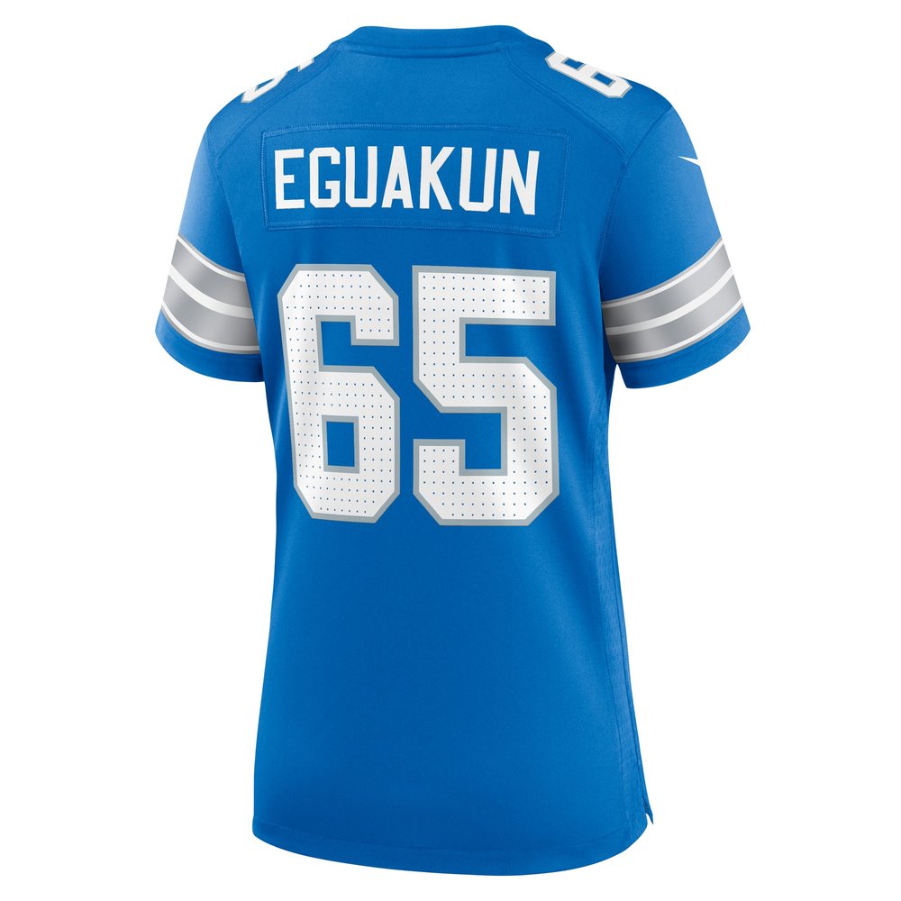 Women's Detroit Lions Kingsley Eguakun Blue Game Jersey 