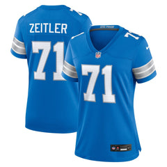 Women's Detroit Lions Kevin Zeitler Blue Game Jersey 