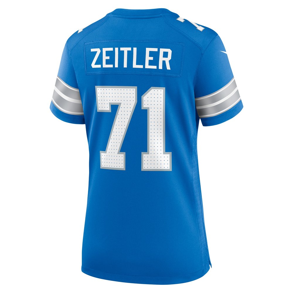 Women's Detroit Lions Kevin Zeitler Blue Game Jersey 